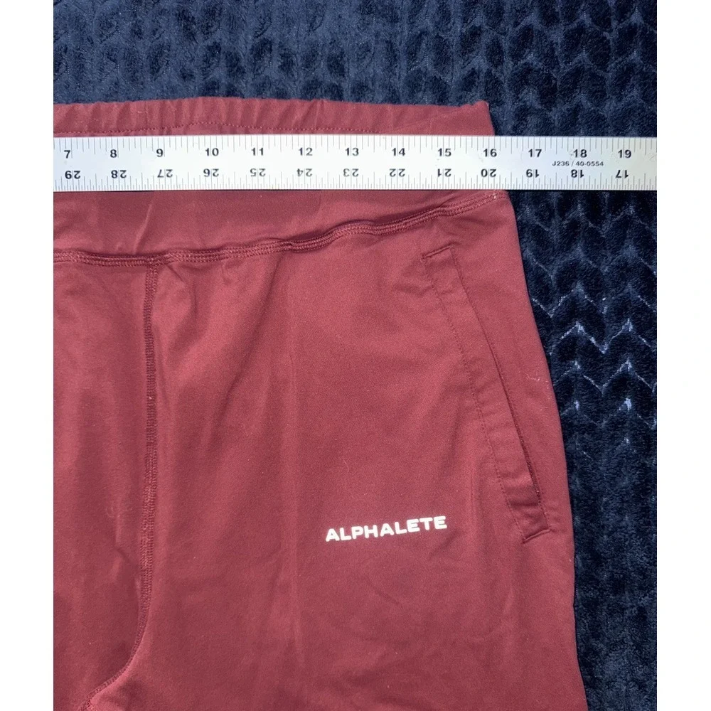 ALPHALETE Mens Red Jogger Leggings Casual Training Gym‎ Outdoor Size L